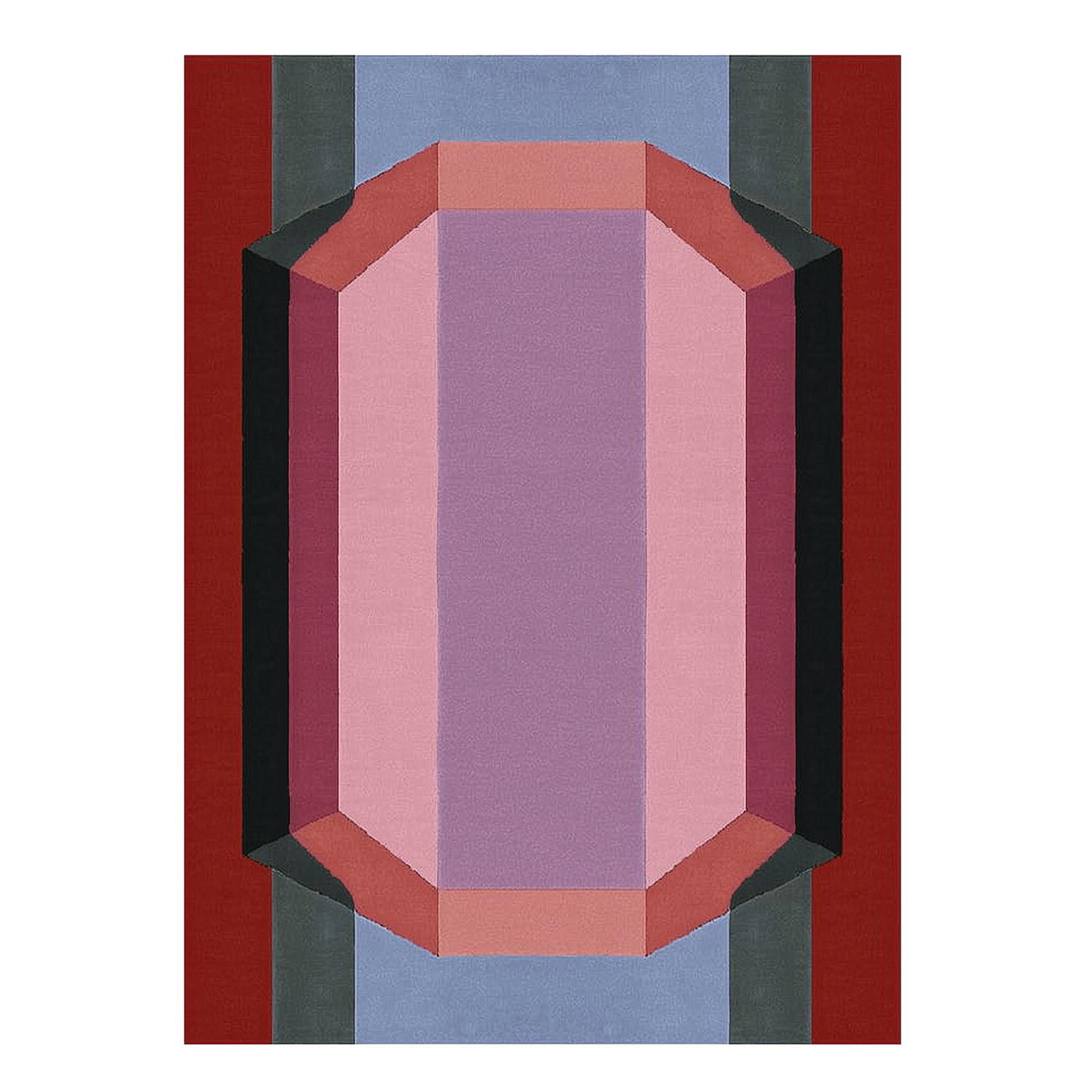 Refraction in Ruby Hand Tufted Wool Rug