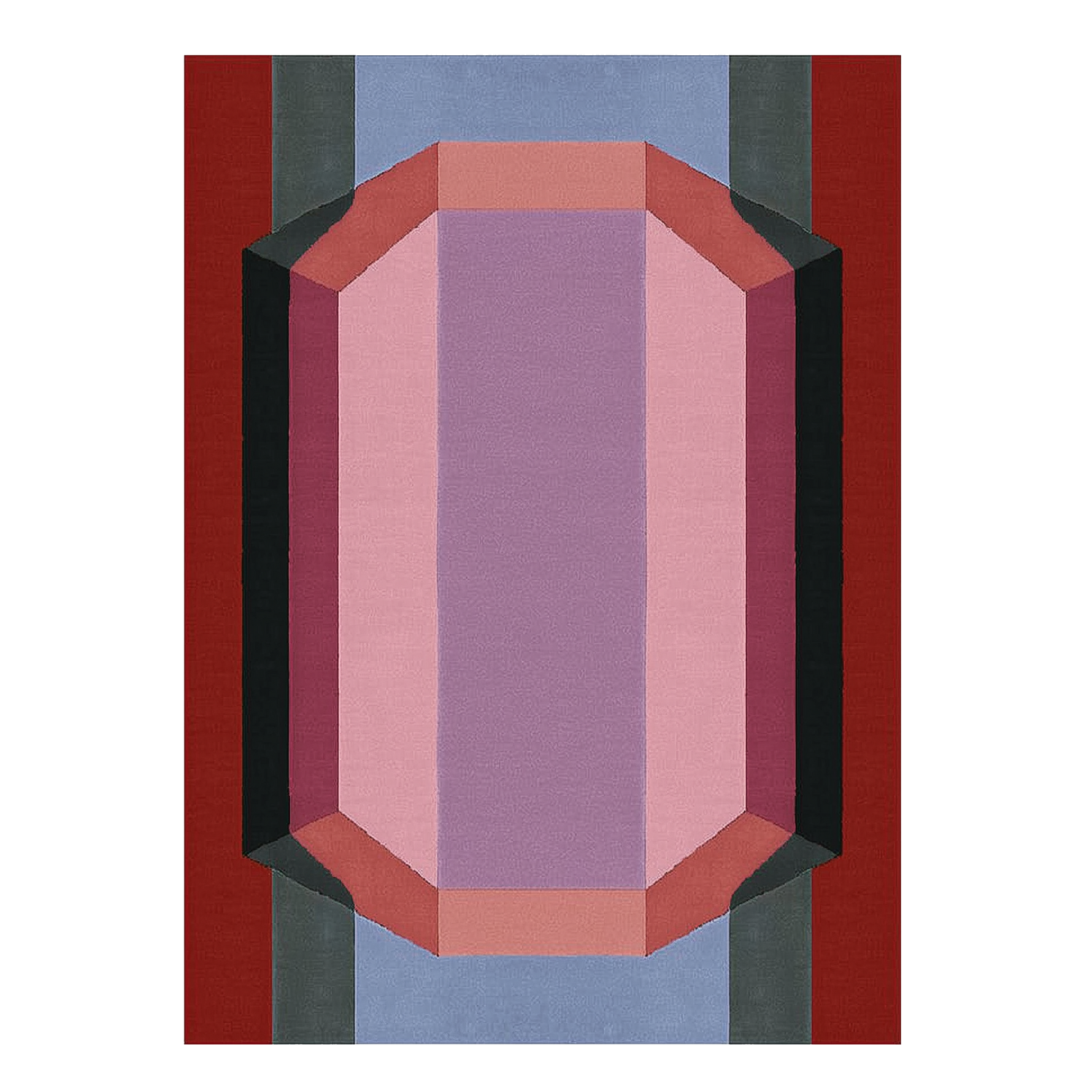 Refraction in Ruby Hand Tufted Wool Rug