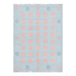 Retro Grid Hand Knotted Rug