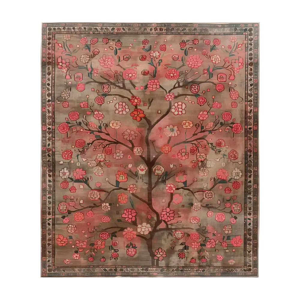 Rosa Obscura Knotted Wool Rug
