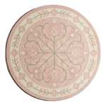Rose Petal Compass Round Hand Tufted Wool Rug - alternate view