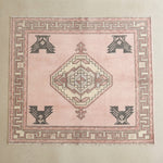 Rose Quartz Kazak Hand Knotted Rug - studio photo