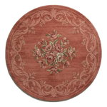 Rosewater Bouquet Round Hand Knotted Rug - alternate view