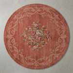 Rosewater Bouquet Round Hand Knotted Rug - studio photo