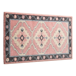 Rosy Ribbon Medallions Hand Tufted Runner Rug - alternate view