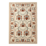 Russet Pomegranate Lantern Hand Tufted Wool Rug