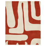 Rust Modern Art Hand Tufted Wool Rug
