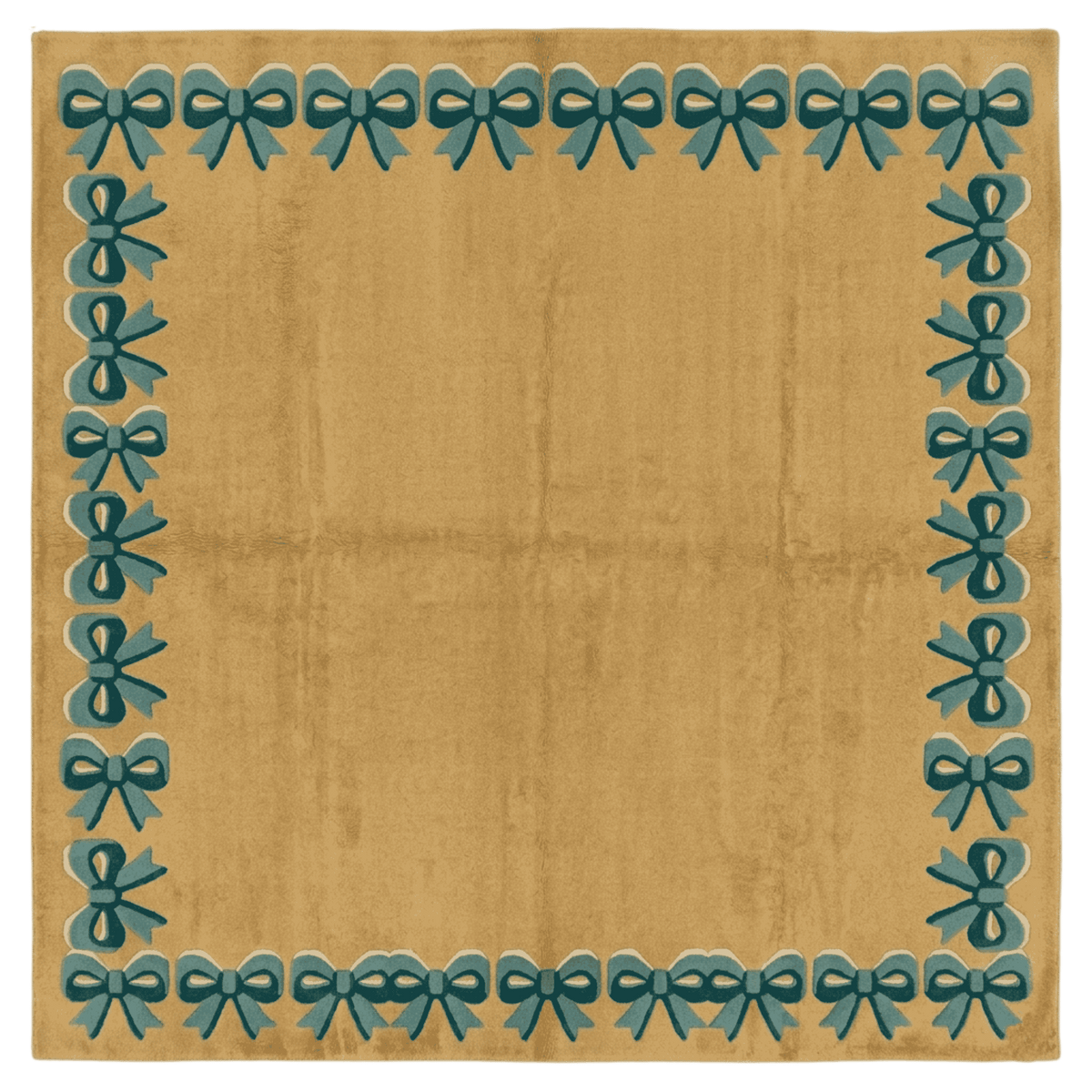 Rust Bows Hand Knotted Rug