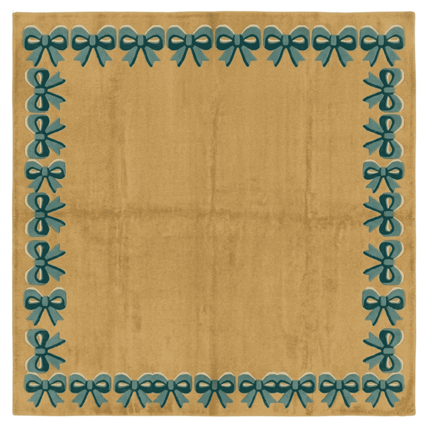 Rust Bows Hand Knotted Rug