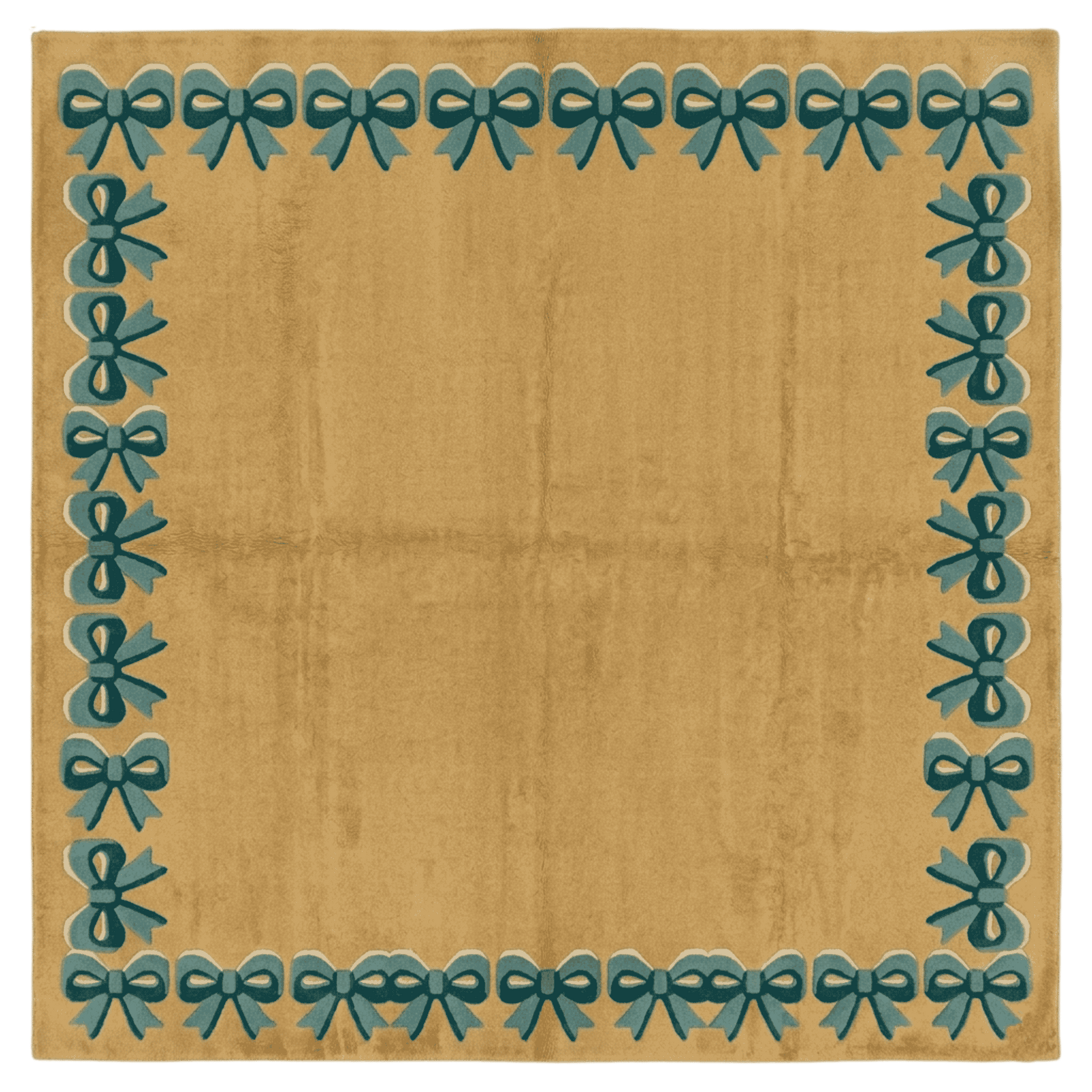 Rust Bows Hand Knotted Rug