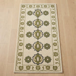 Sage Blossom Column Hand Tufted Runner Rug - studio photo