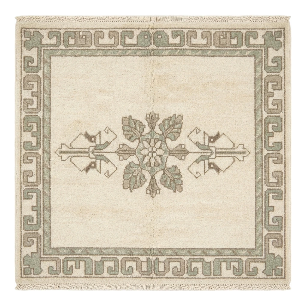 Sage Leaf Meander Hand Knotted Rug