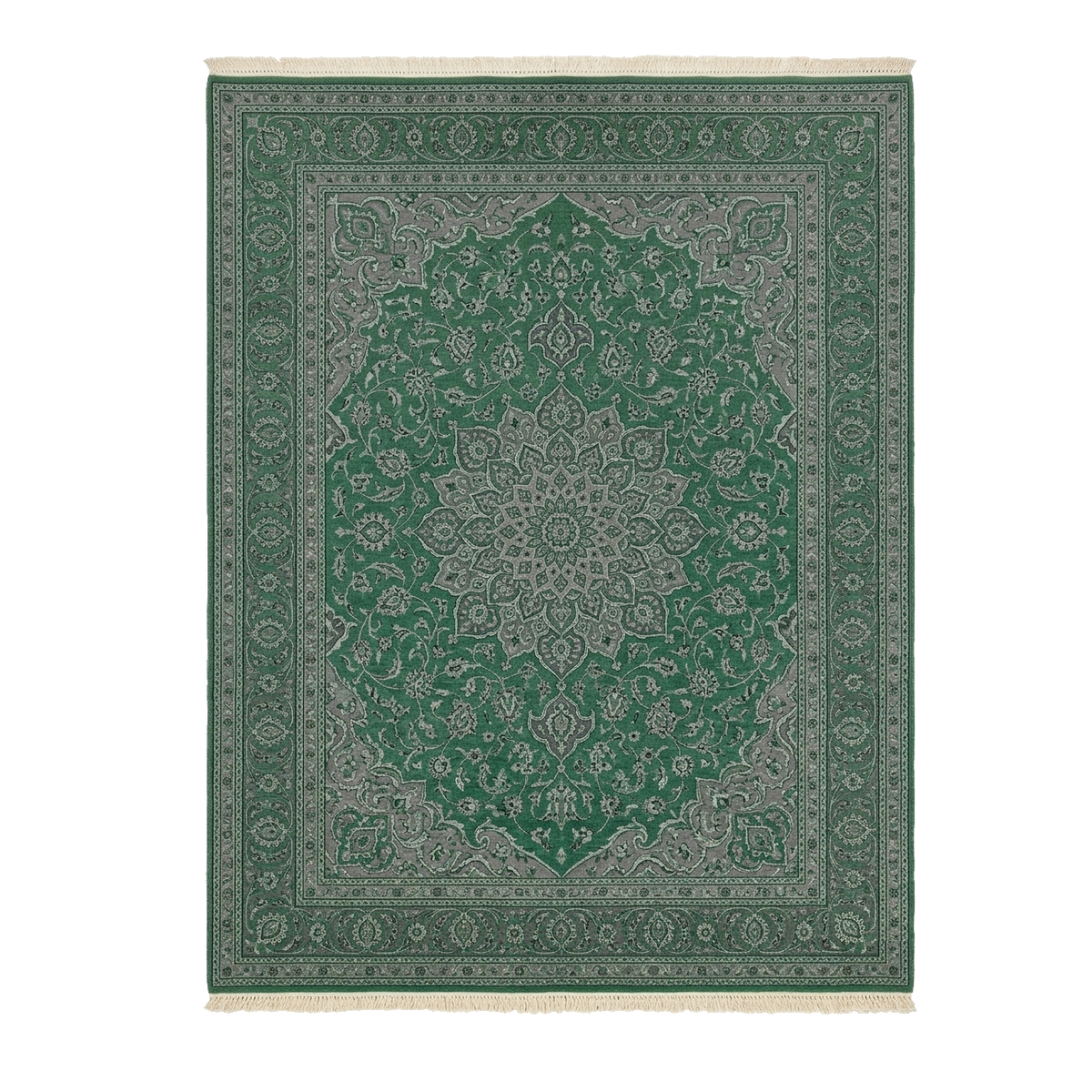 Sage Arabesque Hand Knotted Rug