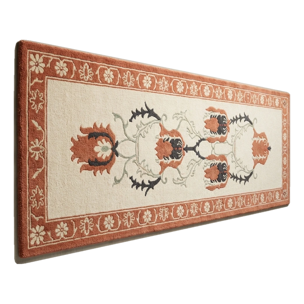 Salon Crown Garland Hand Tufted Runner Rug - alternate view