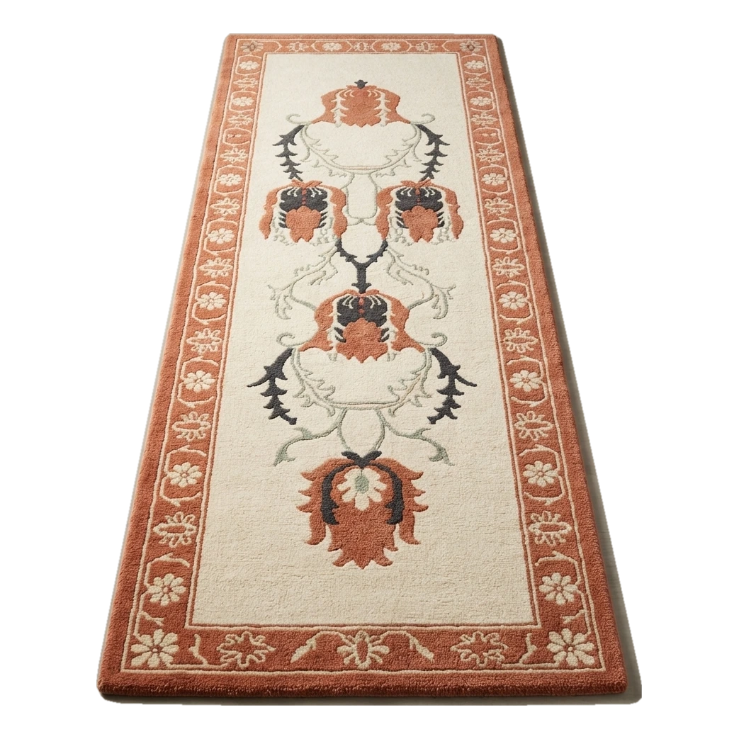 Salon Crown Garland Hand Tufted Runner Rug