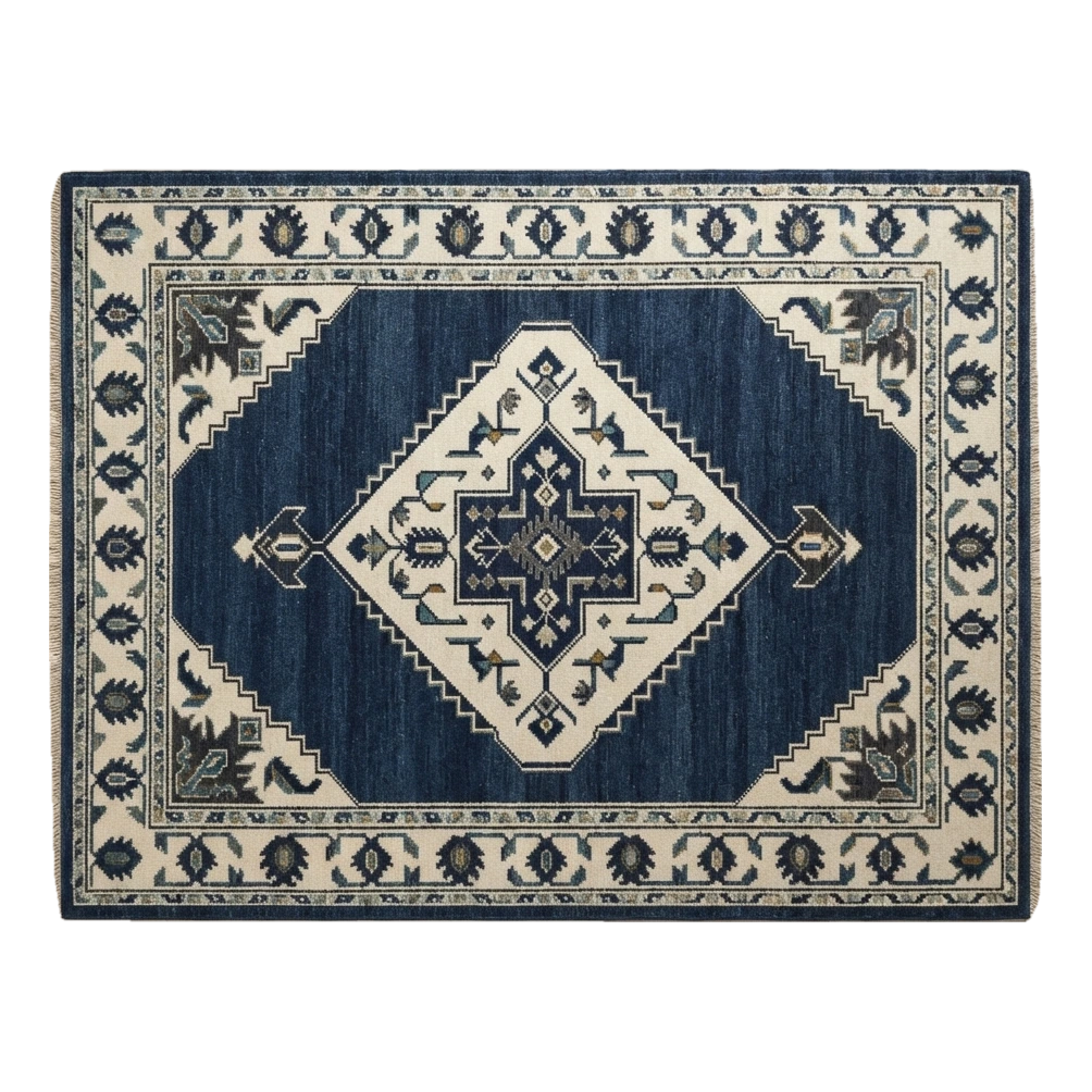 Sapphire Harbor Medallion Hand Knotted Rug - alternate view