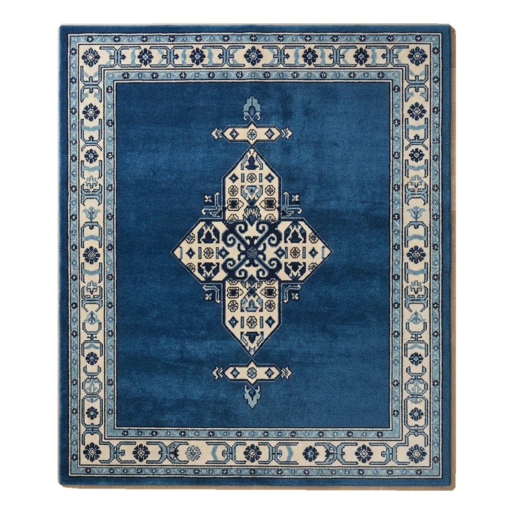 Sapphire Nomad Jewel Hand Tufted Wool Rug