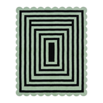 Scalloped Pathway Illusion Hand Tufted Wool Rug