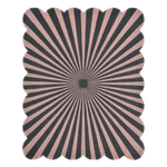 Scalloped Radial Wave Hand Tufted Wool Rug
