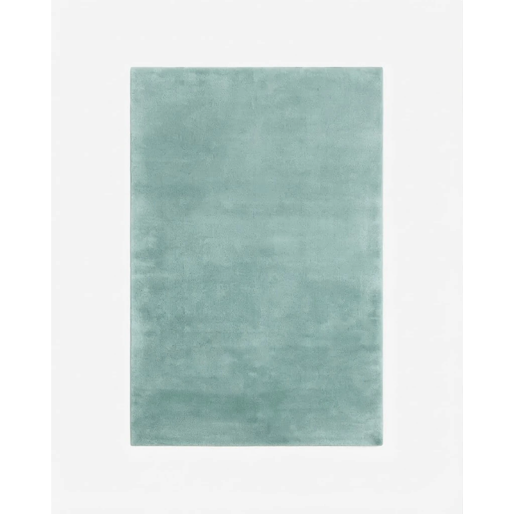 Seafoam Tide Pool Hand Tufted Wool Rug - studio photo