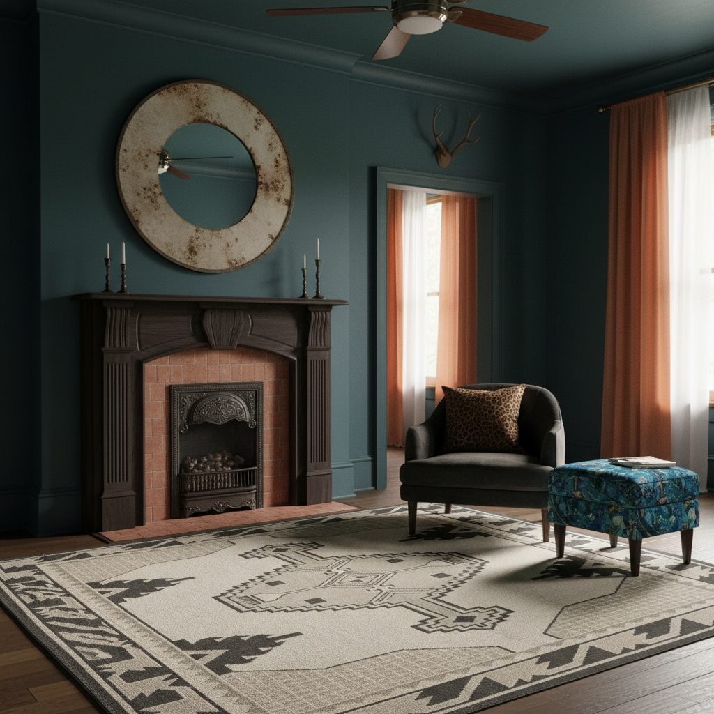 Shadowed Talisman Hand Knotted Rug