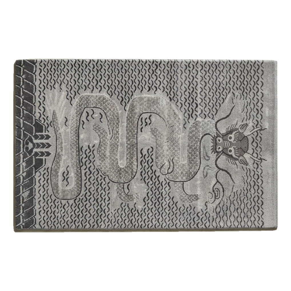 Silver Dragon Tide Hand Tufted Wool Rug - alternate view