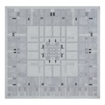 Silver Grid Mosaic Square Hand Tufted Wool Rug
