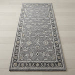 Silver Vine Heritage Hand Tufted Runner Rug - studio photo