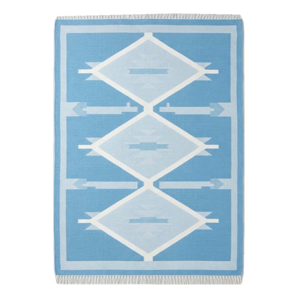 Skyline Diamond Totem Flatweave Cotton Dhurrie Rug