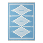 Skyline Diamond Totem Flatweave Cotton Dhurrie Rug