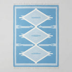 Skyline Diamond Totem Flatweave Cotton Dhurrie Rug - studio photo