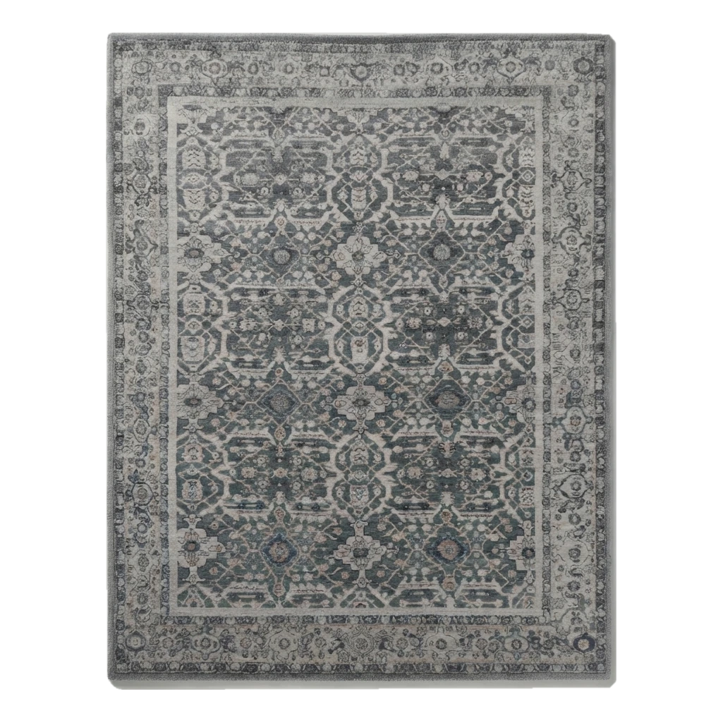 Slate Heirloom Tapestry Hand Tufted Wool Rug