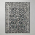 Slate Heirloom Tapestry Hand Tufted Wool Rug - studio photo
