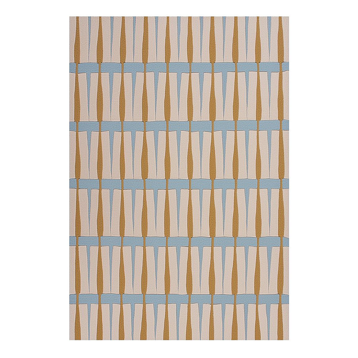 Slate Interlocking Lines Hand Tufted Wool Rug 