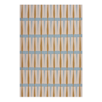 Slate Interlocking Lines Hand Tufted Wool Rug 