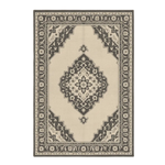 Decorative rug with intricate pattern on a clear background