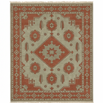 Soft Teal Medallion Hand Knotted Rug