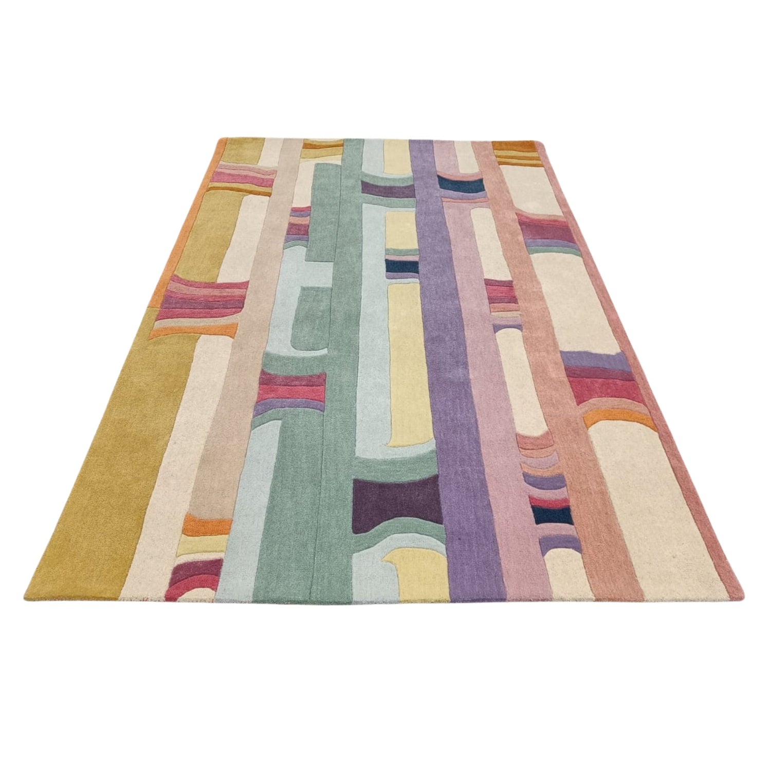 Spectrum Stripe Hand Tufted Rug