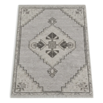 Stone Ash Medallion Hand Knotted Rug