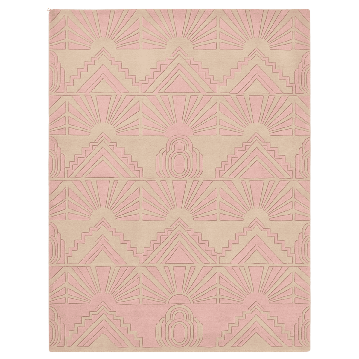 Sunrise Art Deco Hand Tufted Wool Rug