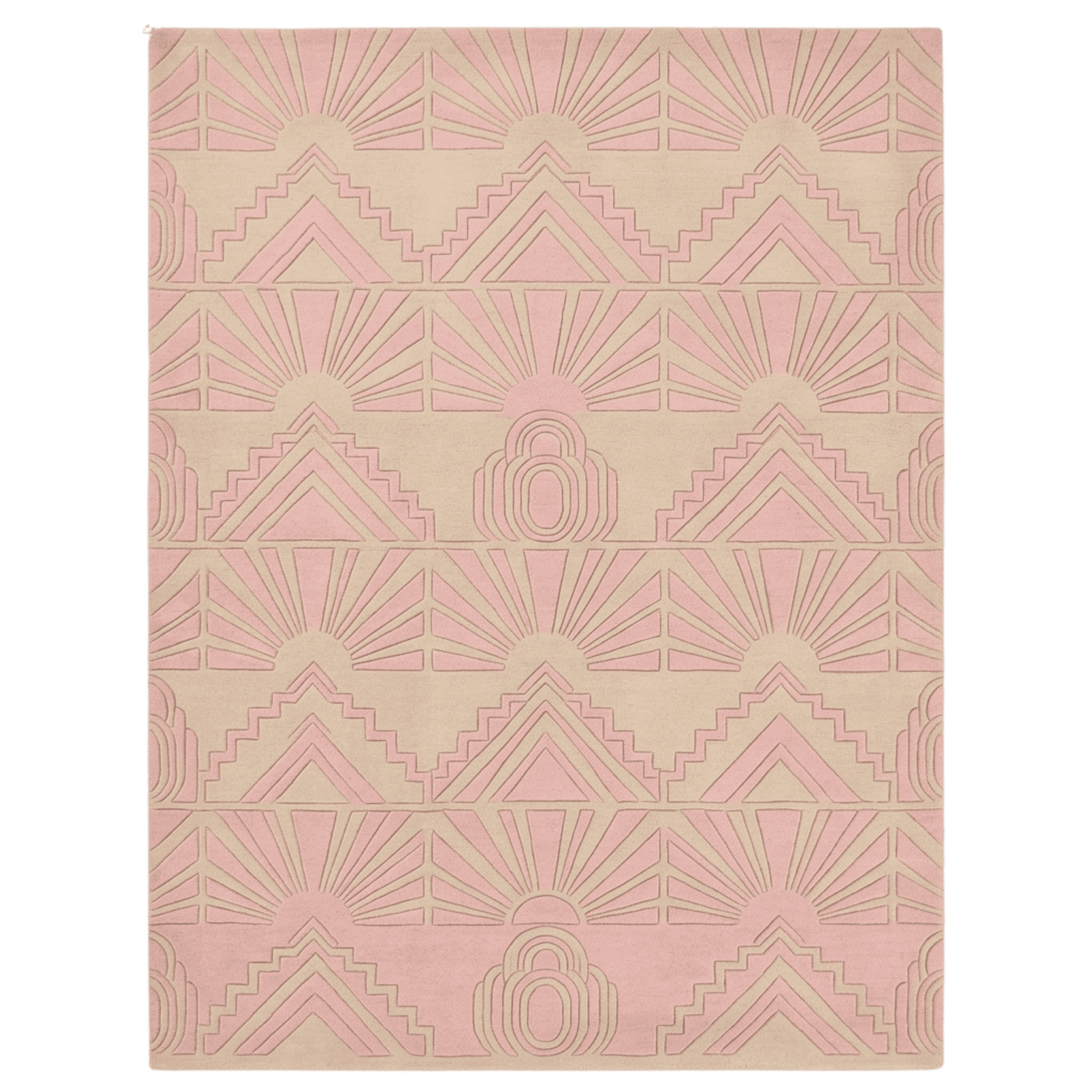 Sunrise Art Deco Hand Tufted Wool Rug