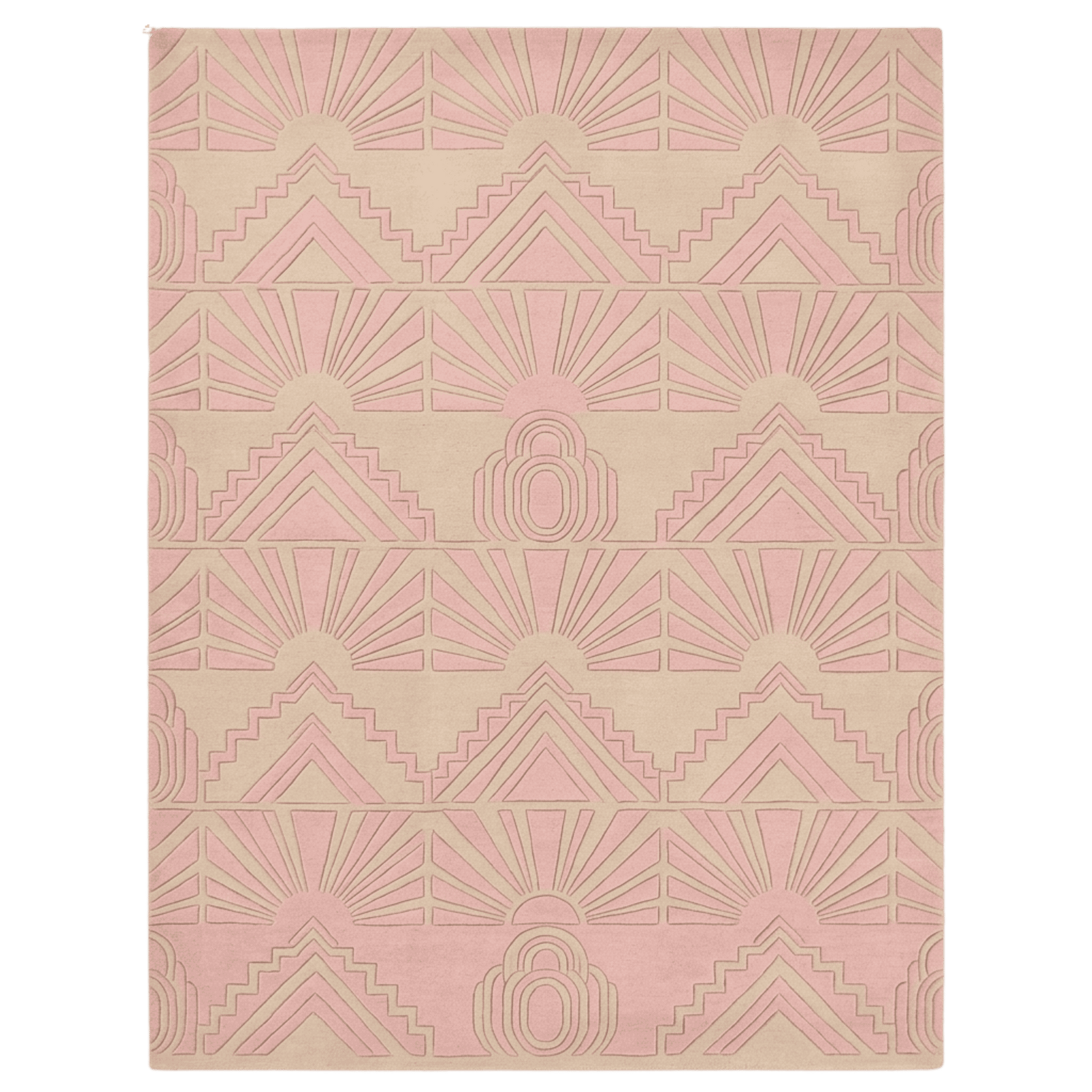 Sunrise Art Deco Hand Tufted Wool Rug