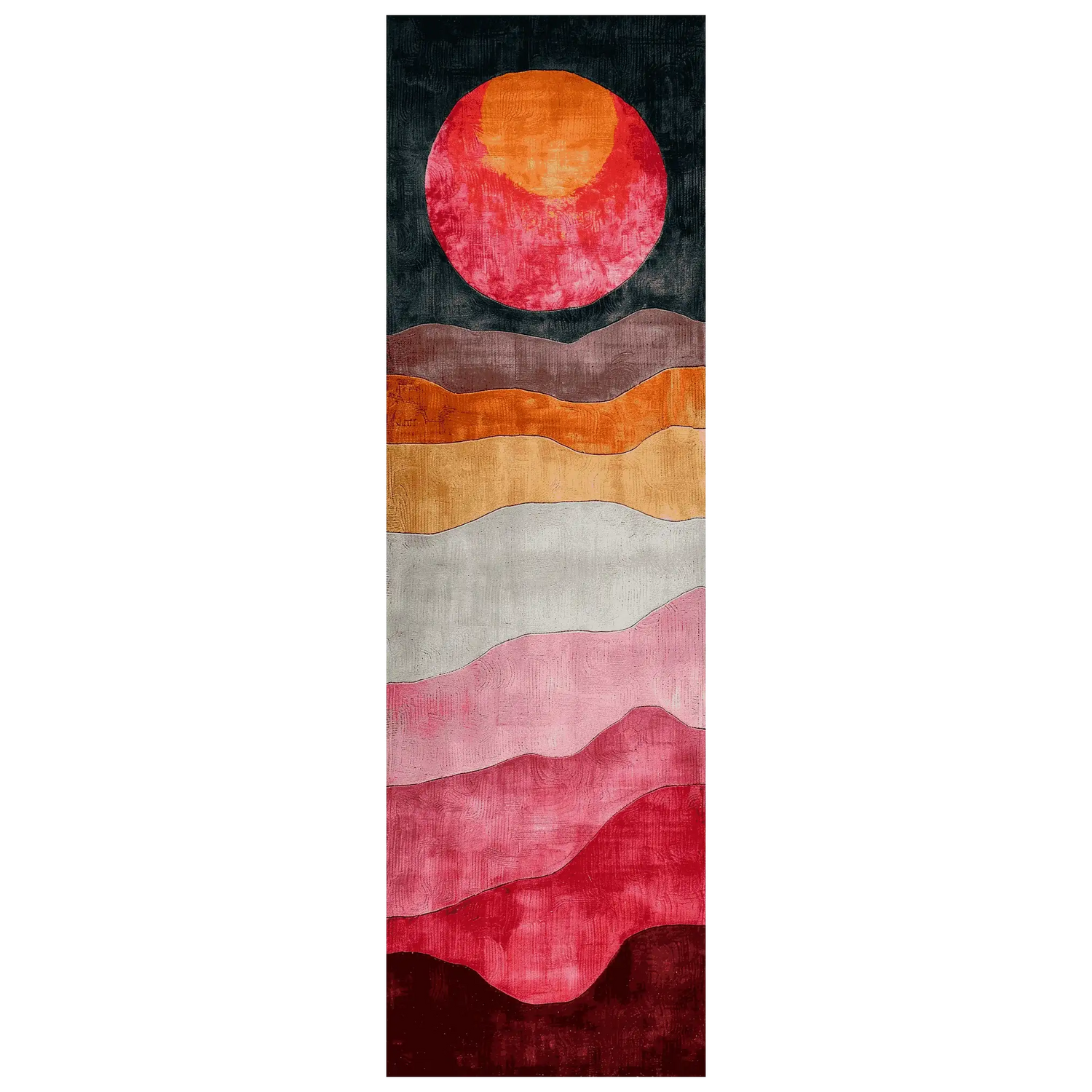 Sunset Horizon Layers Hand Tufted Runner Rug