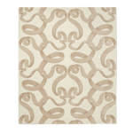 Taupe Ribbon Hand Tufted Viscose Rug 
