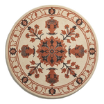 Terracotta Urn Parade Round Hand Tufted Wool Rug - alternate view