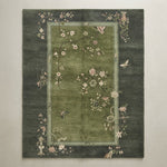 The Blossom Aviary Hand Knotted Rug - studio photo