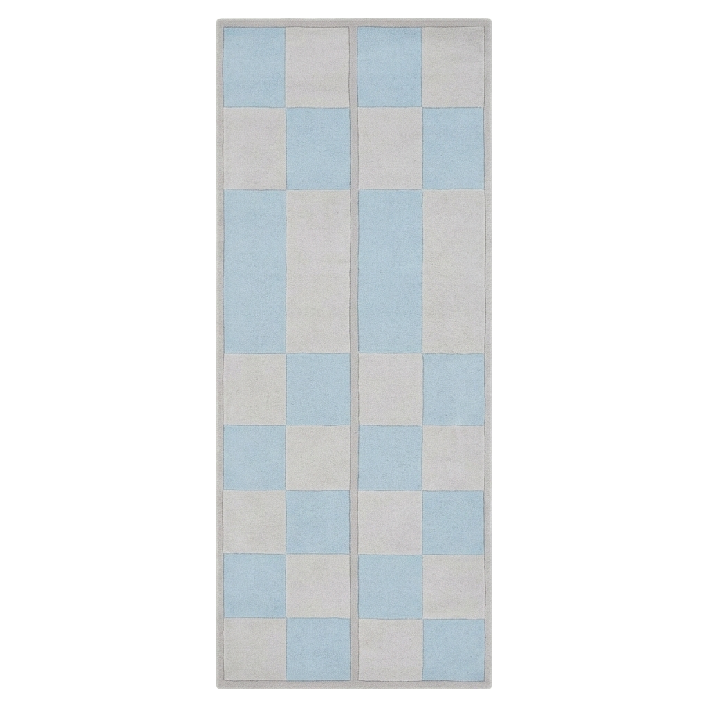 The Block Checkered Hand Tufted Wool Rug 