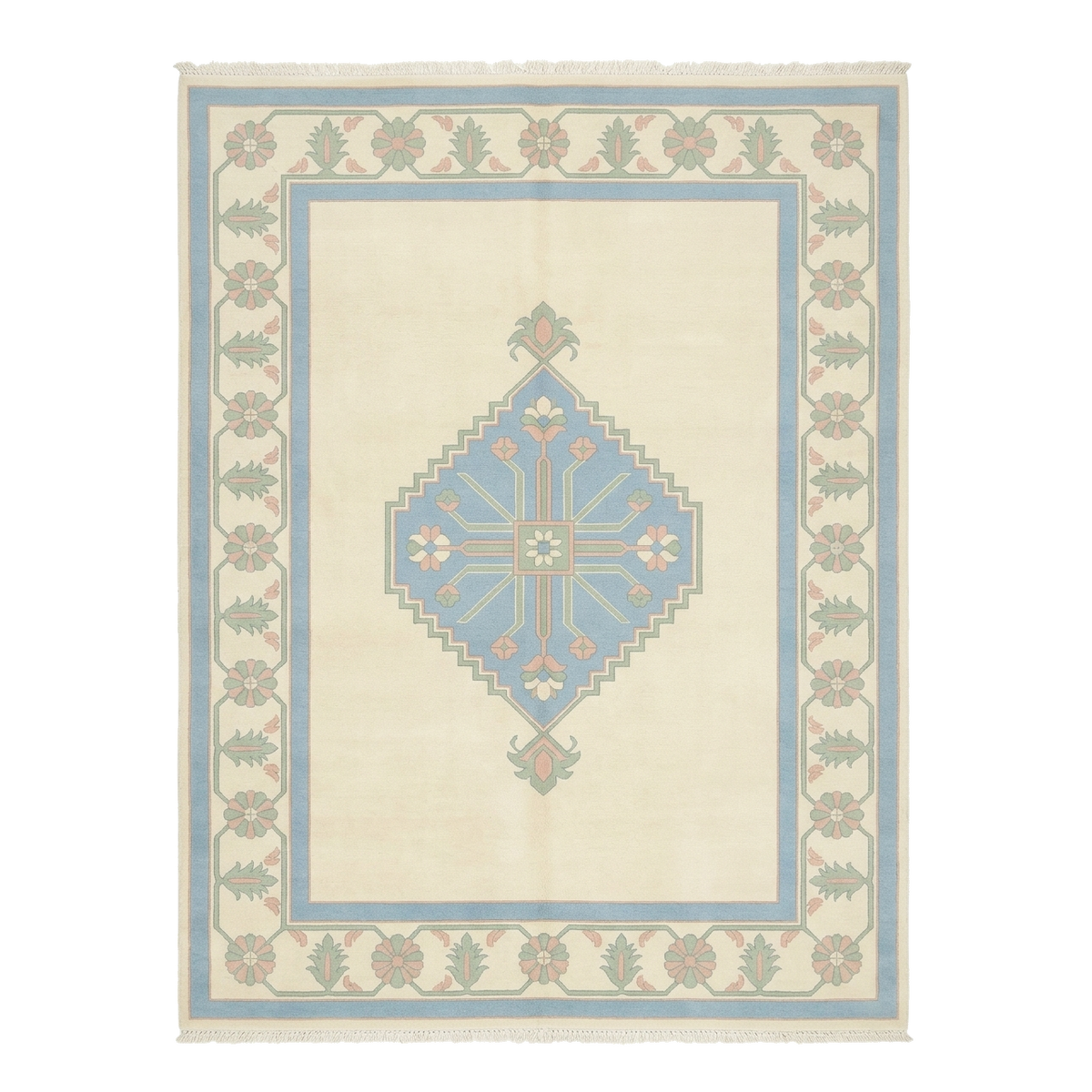The Botanical Diamond Hand Knotted Wool Rug 