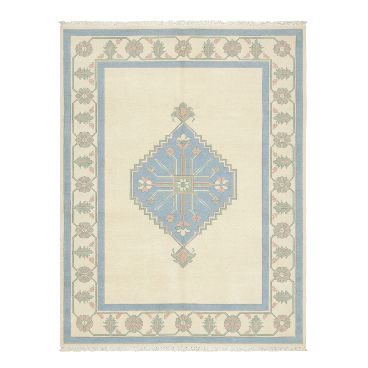 The Botanical Diamond Hand Knotted Wool Rug 