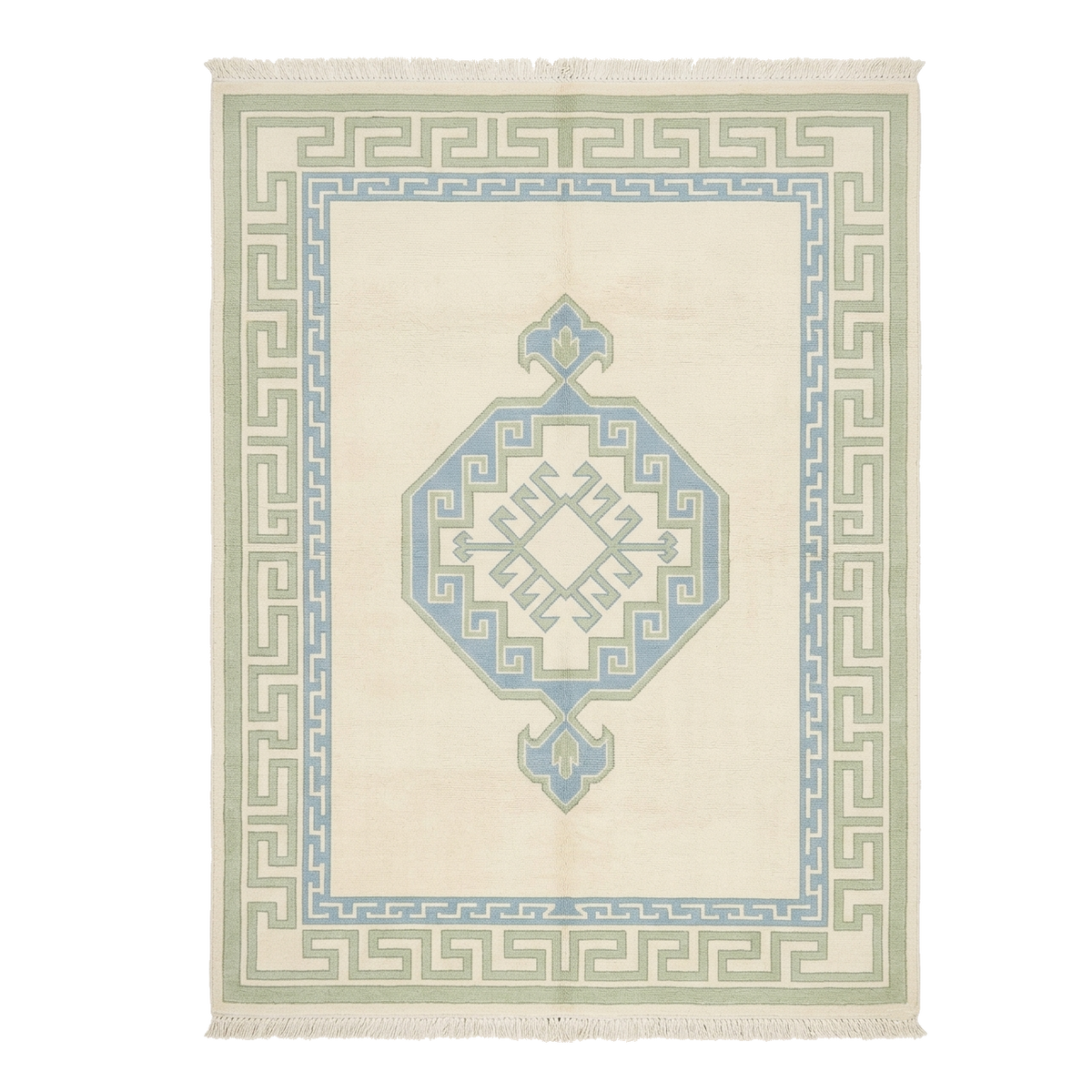 The Classical Key Hand Knotted Wool Rug 